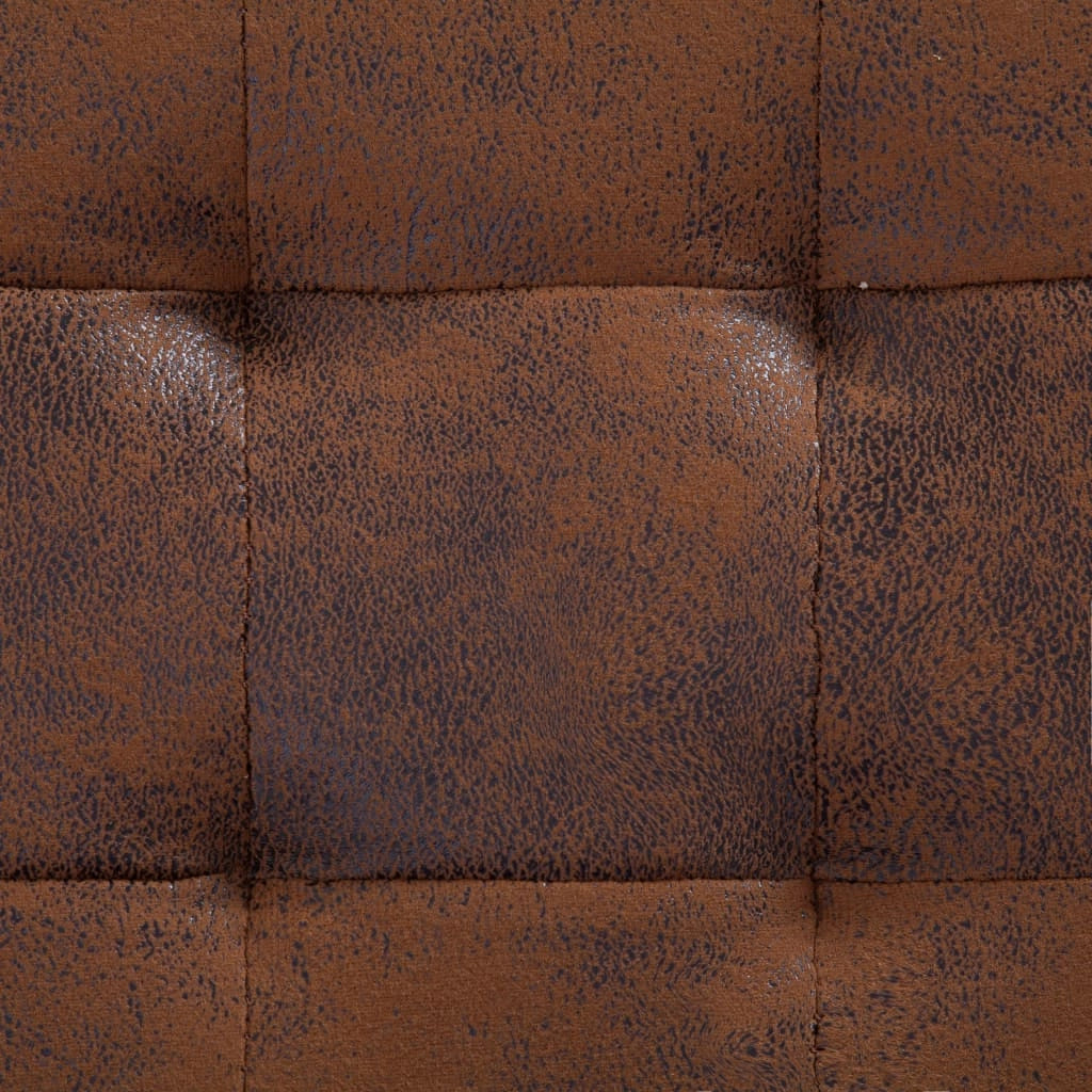 Pouf contenitore 87,5 cm pelle scamosciata sintetica marrone 02_0010751