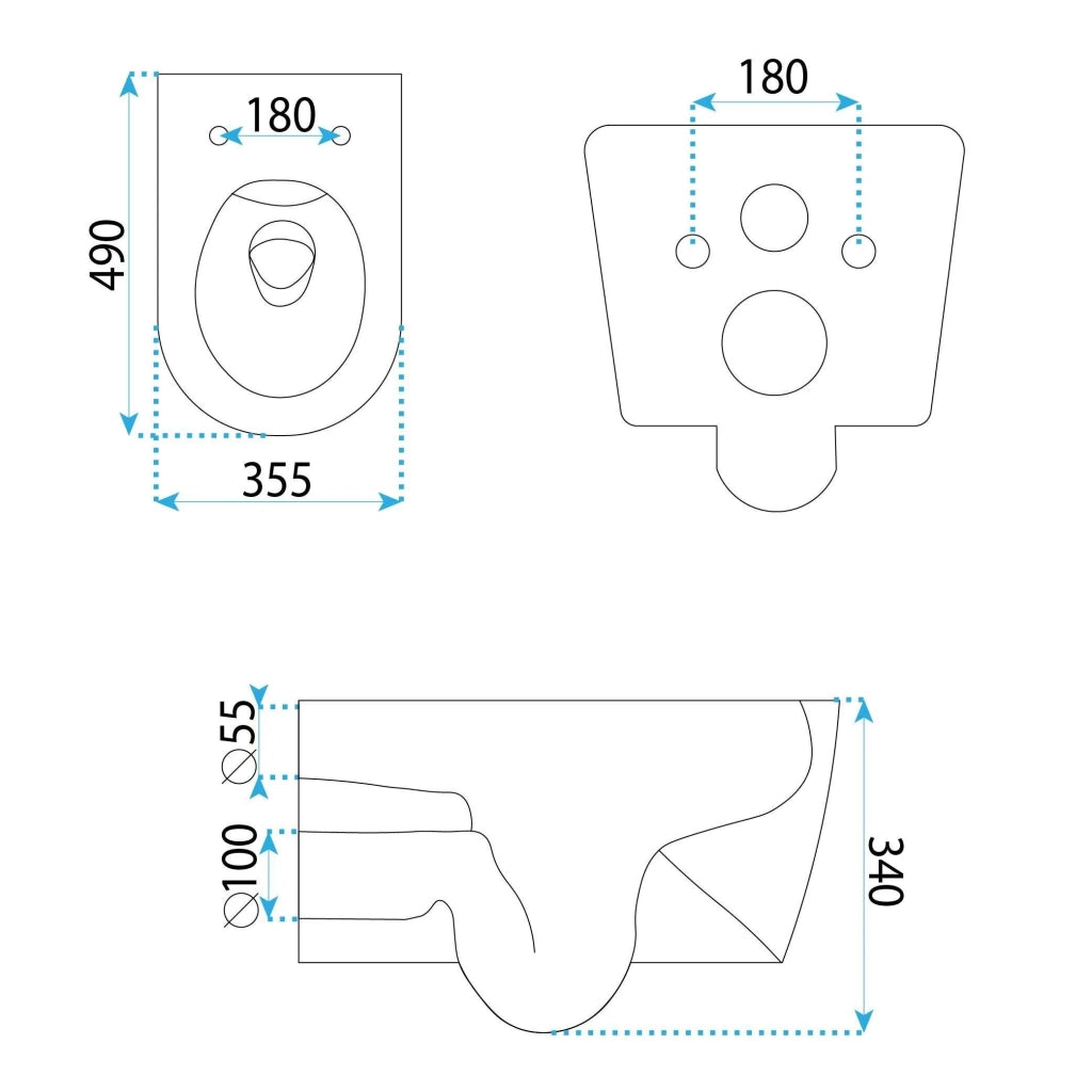 Vaso Wc Sospeso Rea Gustavo Rimless