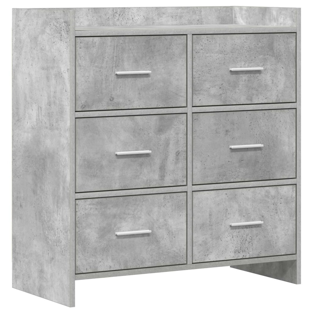 Credenza Grigio Cemento 75 x 33 x 80 cm Legno ingegnerizzato 8011102