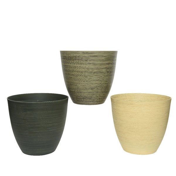 VASO CONICO D.33XH30CM IN PLASTICA TORTORA / VERDE