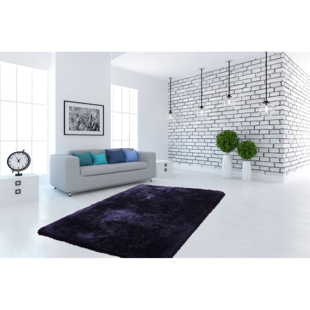 Tappeto a pelo lungo Cosy 400 in blu scuro