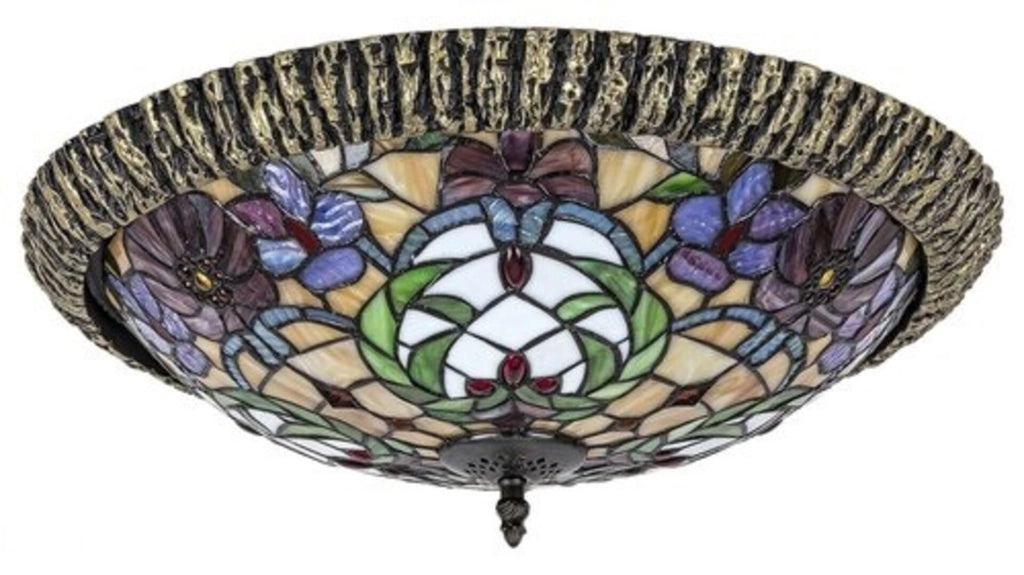 Plafoniera Tiffany Mirella 44cm 2xE27 bronzo Rabalux