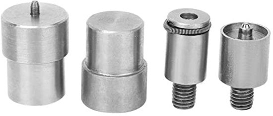 Kit di sostituzione per tasti 12/15/21,5 mm - Incluso 4 pezzi - Materiali in acciaio inossidabile - Durevole - Antimuffa - Con matrici - Matrici per tasti