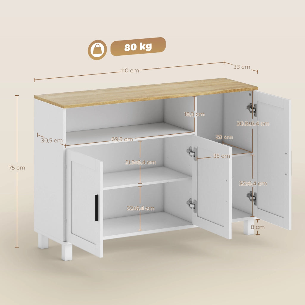 Armadio con ante ¨C zephmum ¨C bianco 110x33x75