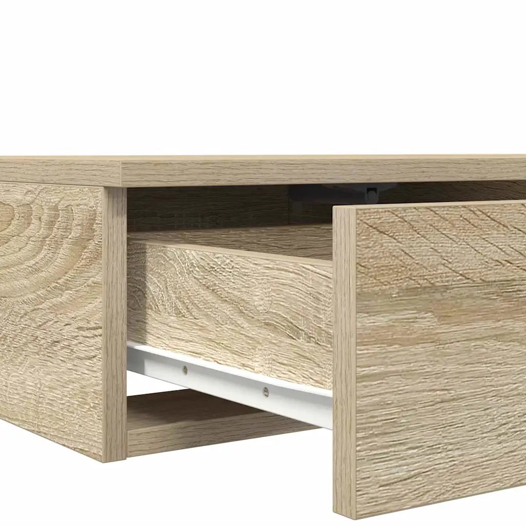 Cassetti per letto | Comodino | Armadio da Notte | Mobiletto da notte Rovere Sonoma 140 x 36,5 x 16,5 cm