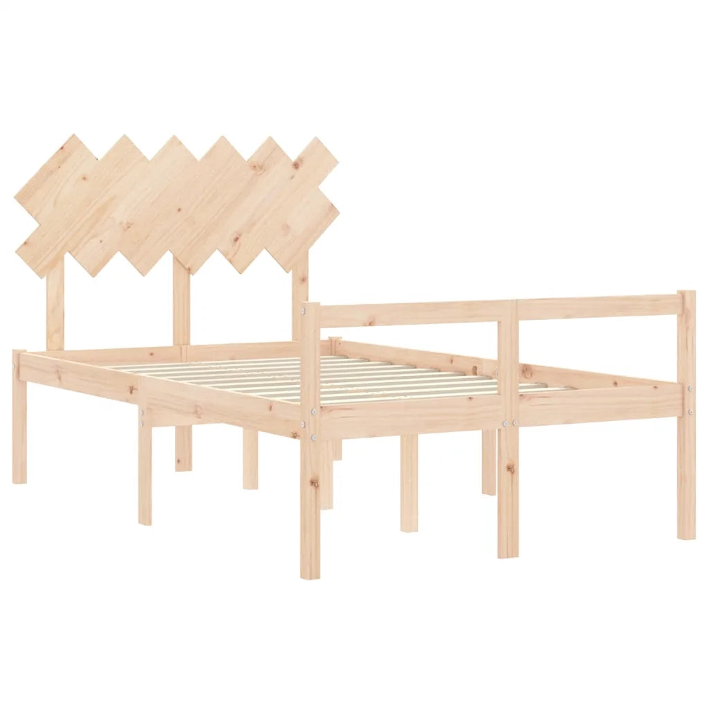 Letto matrimoniale | Letto per adulti | Letto per Anziani con Testiera Small Double in Legno Massello