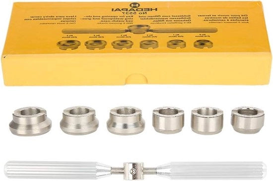 Copertura di Ricambio per Orologio in Acciaio - Rimuovitore con 6 Stampa per Cambio Batteria e Riparazione.