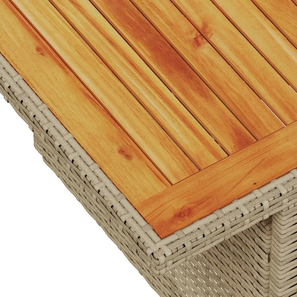 Set Divani da Giardino 7 pz con Cuscini Beige in Polyrattan 3327334