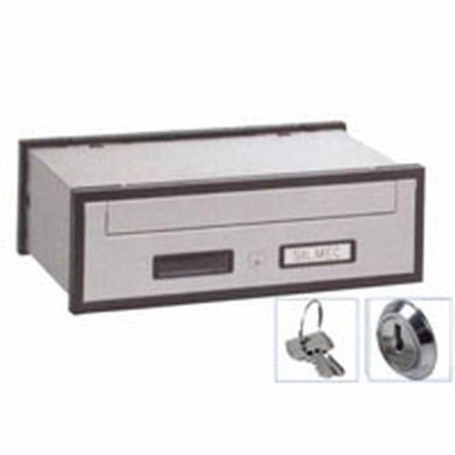 Silmec 30-501 SC5 Casellario Postale Orizzontale Anteriore Acciaio Zincato Serratura Cilindro 2 Chiavi 40x25x12.5 cm colore Argento