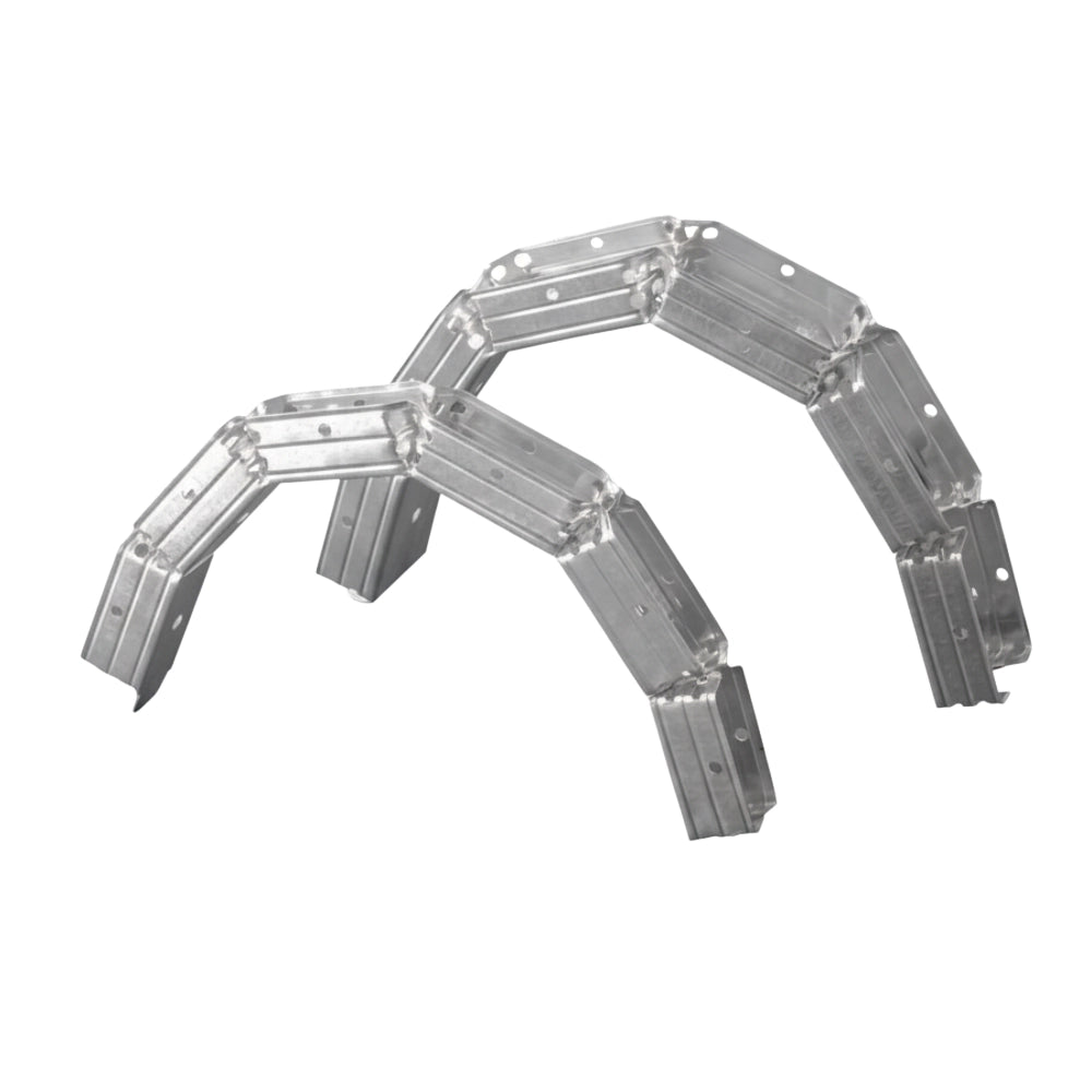 Guida profilo in lamiera zincata flessibile per strutture curve 1,5 m *** misure 29 x 29 x 29 mm, confezione 1