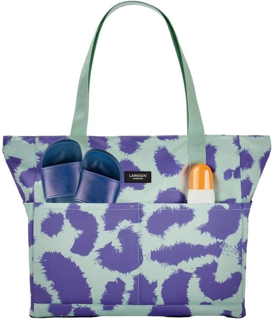 Borsa da Spiaggia XXL per Uomo e Donna - Blu - Grande Borsa da Spiaggia per Spiaggia, Piscina, Piscina - Borsa Tote XXL con Cerniera - Leggera