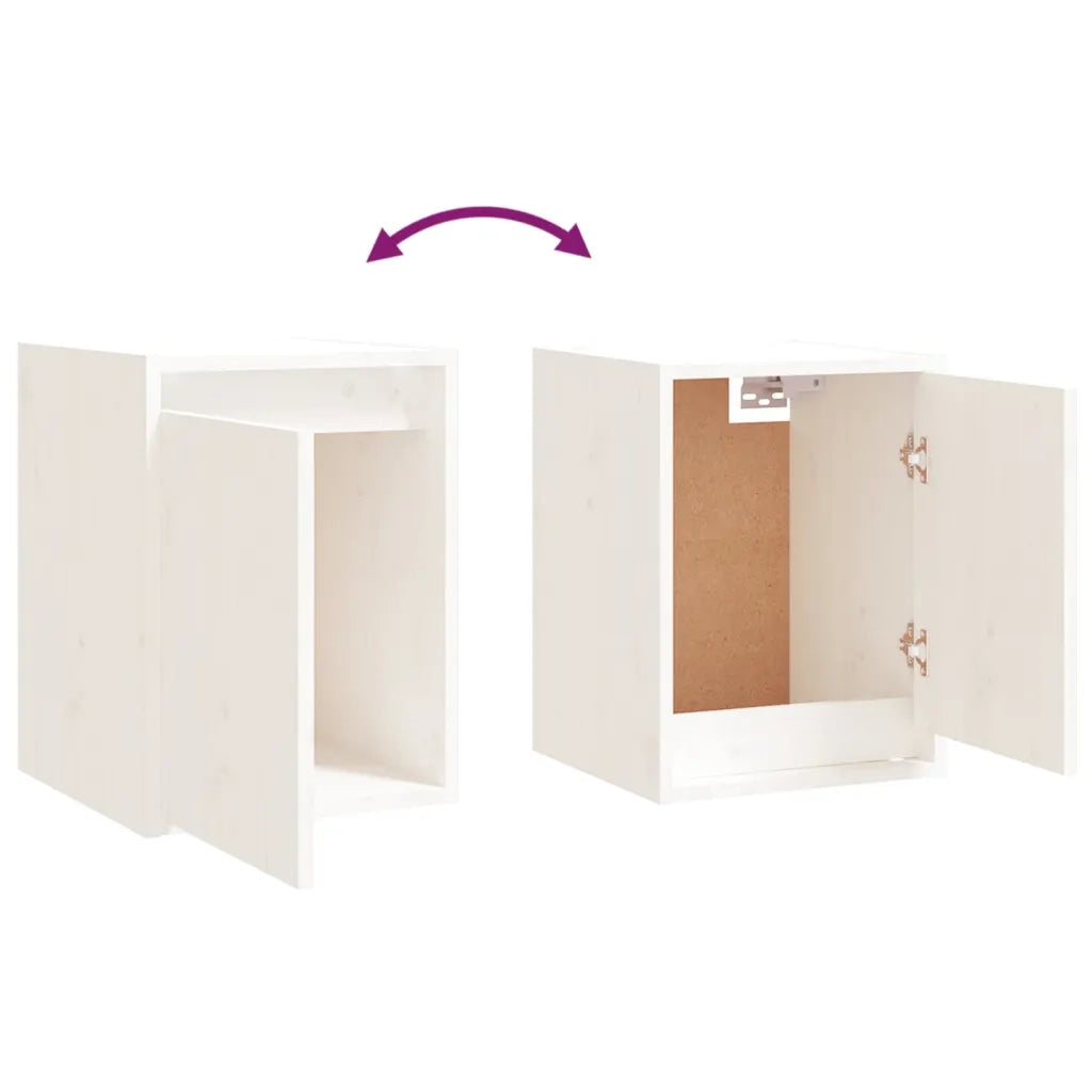 Pensili 2 pz Bianchi 30x30x40 cm in Legno Massello di Pino CFW4424103