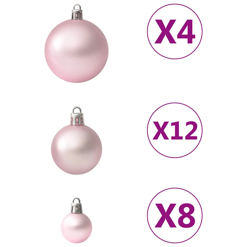 Set Palline di Natale 100 pz-Decorazioni natalizie Rosa