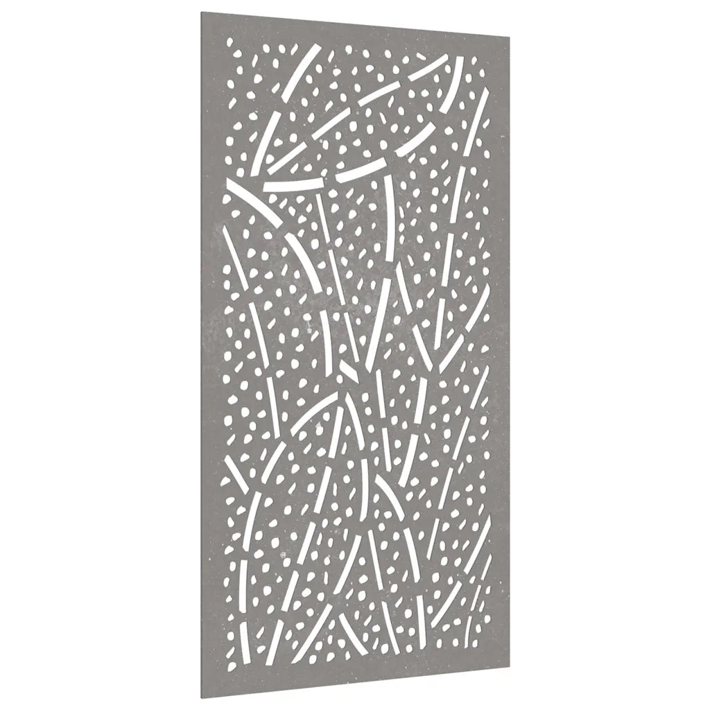 Decorazione Muro da Giardino 105x55 cm Foglia Acciaio Corten 824475