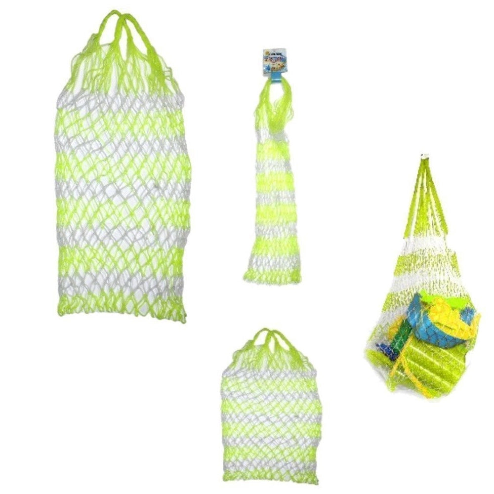 Trade Shop - Sacca Sacco Rete Mare 60cm Per Giocattoli Giochi Bimbi Spiaggia Colori Assortiti Mj000091 -