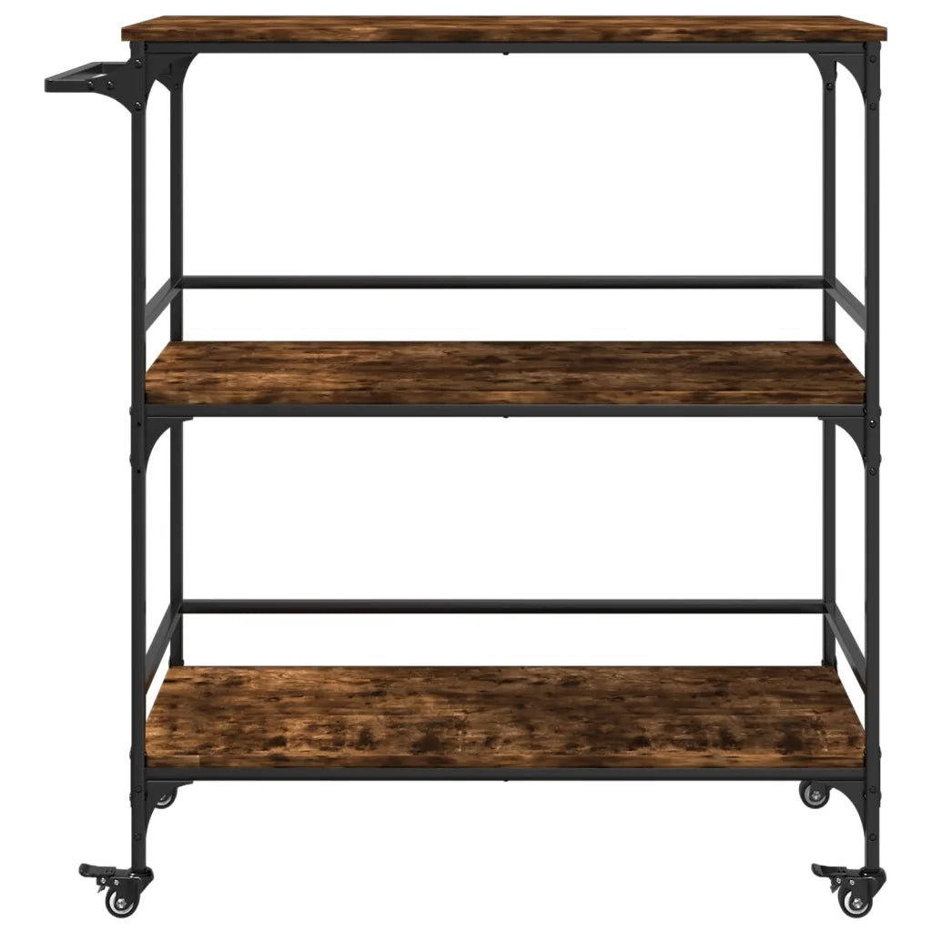 Carrello da Cucina Rovere Fumo 100,5x50x105cm Legno Multistrato CFW7260346