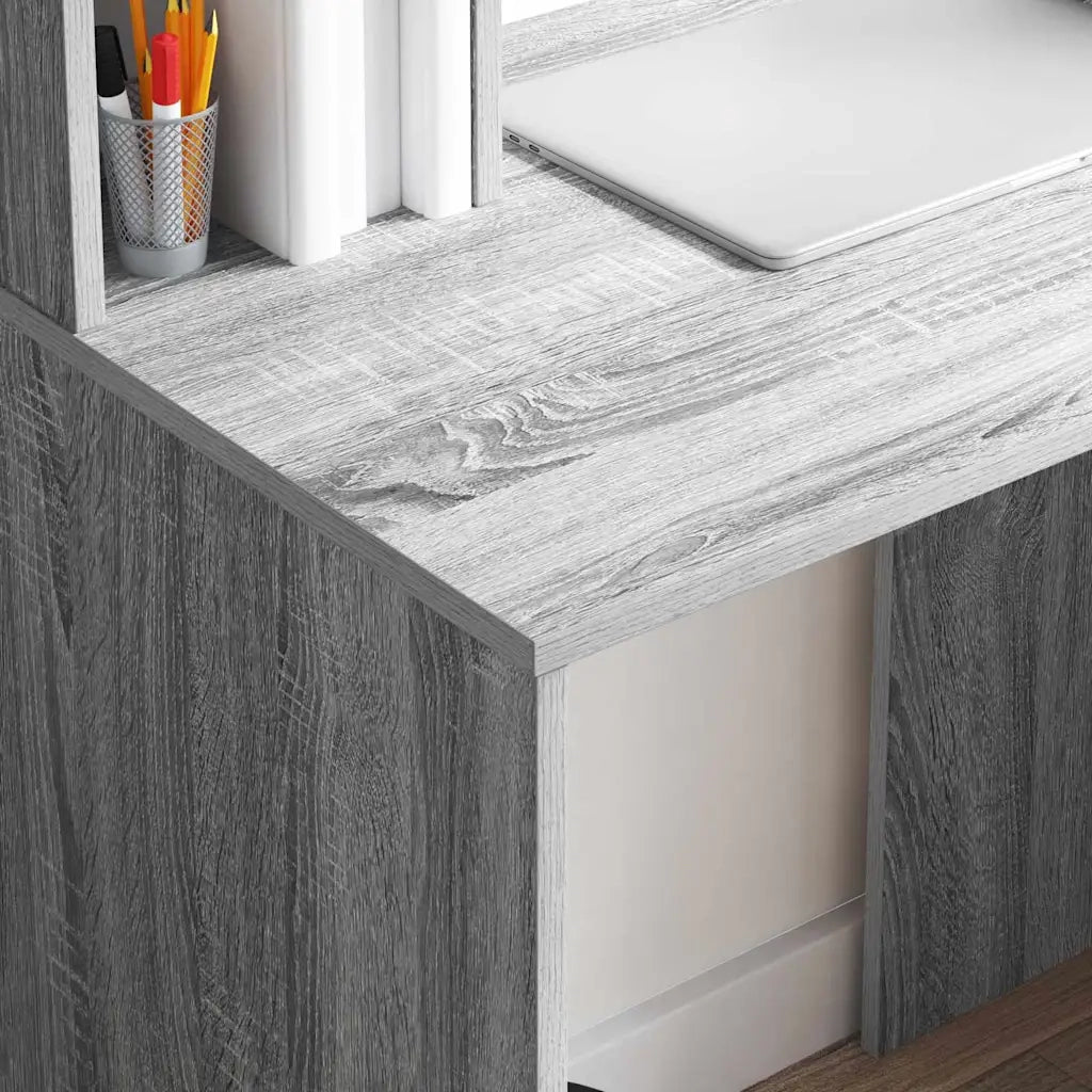 Scrivania | Tavolo da Ufficio Grigio Sonoma 91 x 50 x 149 cm Legno multistrato