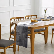 Tavolo da giardino, moderno, grigio, lavabile, tavolo da giardino, impermeabile, stoffa in lino boho, all'aperto, resistente al tempo, 140 x 40 cm