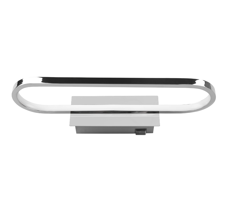 Applique LED, metallo, cromo, 40x7,5x14,8 cm, Gianni