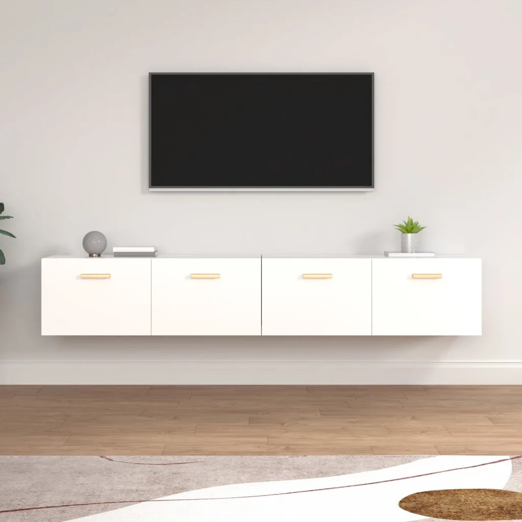 Mobili Parete 2pz Bianco 100x36,5x35 cm in Legno Multistrato 3115660