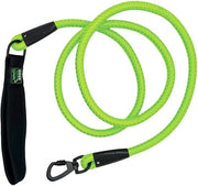 Cinturone per cani - Riflettente - Manico morbido in neoprene - Giallo neon - Duraturo e sicuro - Adatto a cani fino a 24 kg - 1,80 m