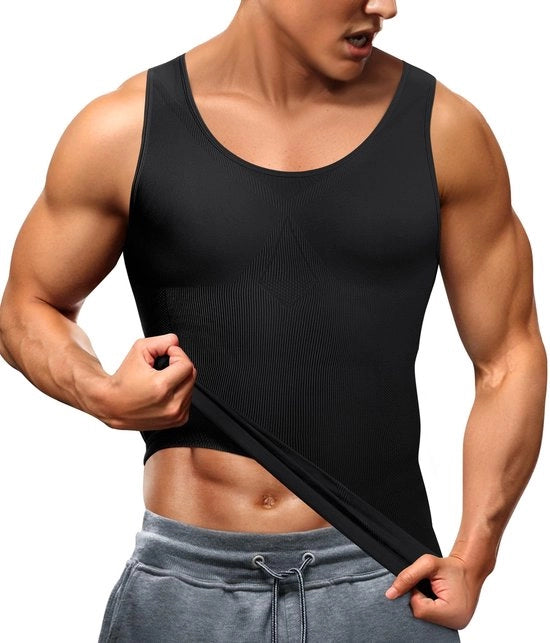 Vestito compressivo per uomo con effetto dimagrante - forma toracica - nero