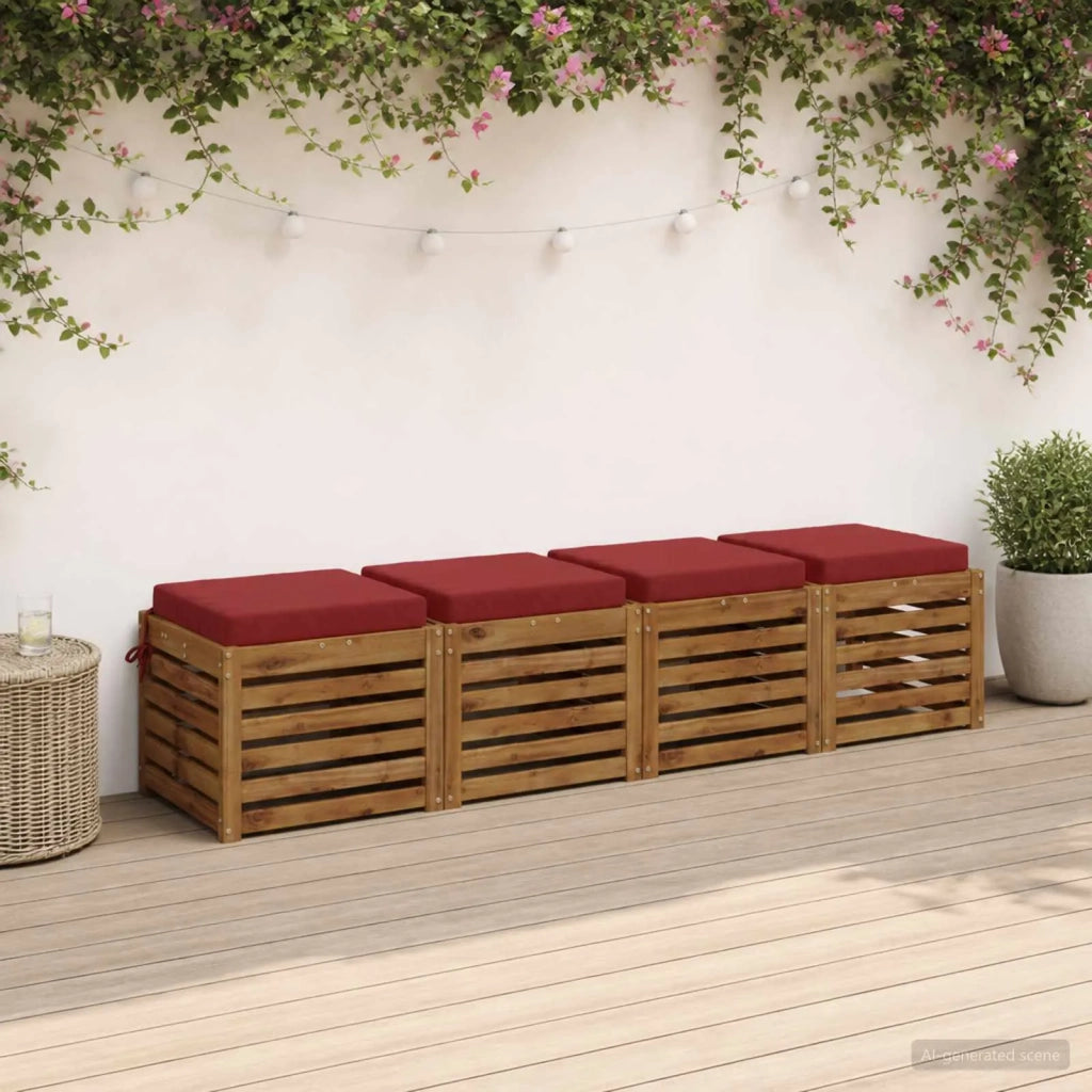 Cuscini per Sedia in 4 Pezzi SOEST 4 pz 100% Poliestere 944410