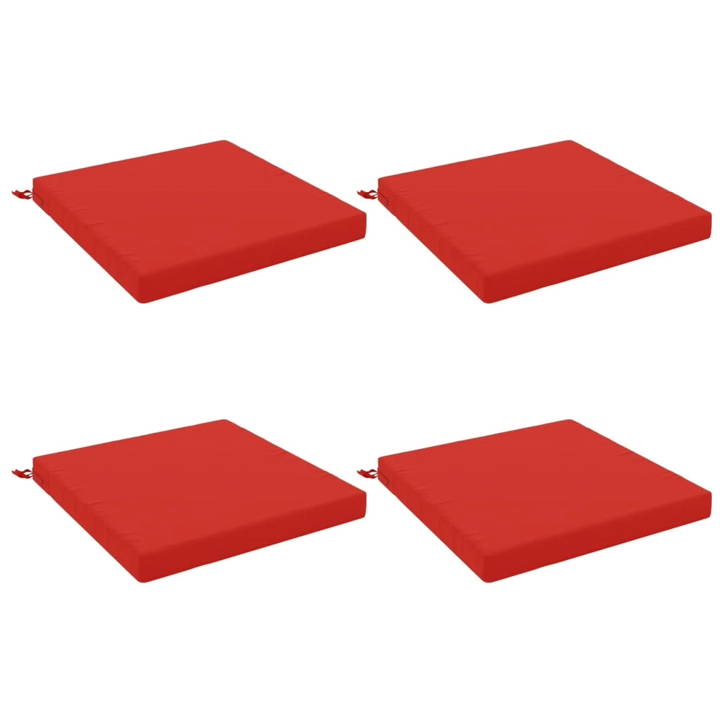 Cuscini per Sedia in 4 Pezzi SOEST 4 pz 100% Poliestere Rosso 945100