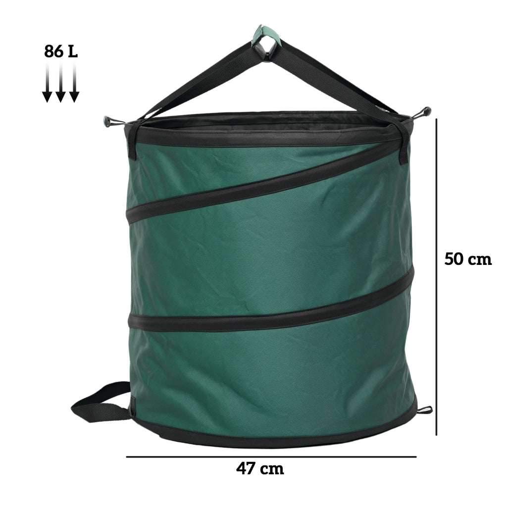 Set 4 Sacchi per Rifiuti Giardino 86L ¨C Zephmum ¨C Grigio Pieghevole