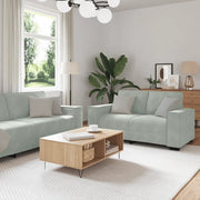 Set di Divani 2 pz con Cuscini Grigio Chiaro in Velluto 3324700