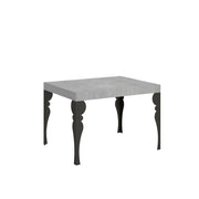 Tavolo allungabile 80x120/204 cm Paxor Cemento telaio Antracite
