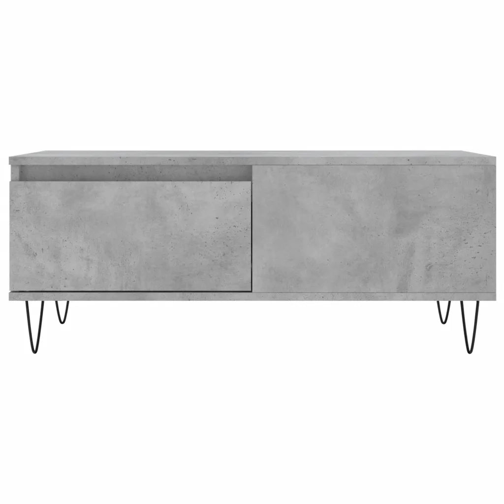 Tavolino Salotto-Tavolino da soggiorno-Tavolo Grigio Cemento 90x50x36,5 cm Legno Multistrato 522975