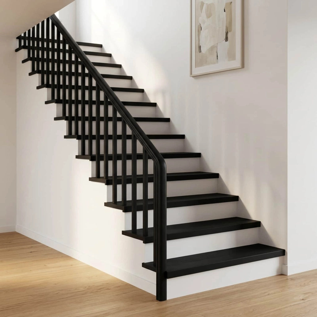 Tappeti per scale 12 pz 70 x 25 x 2 cm Nero 3446388