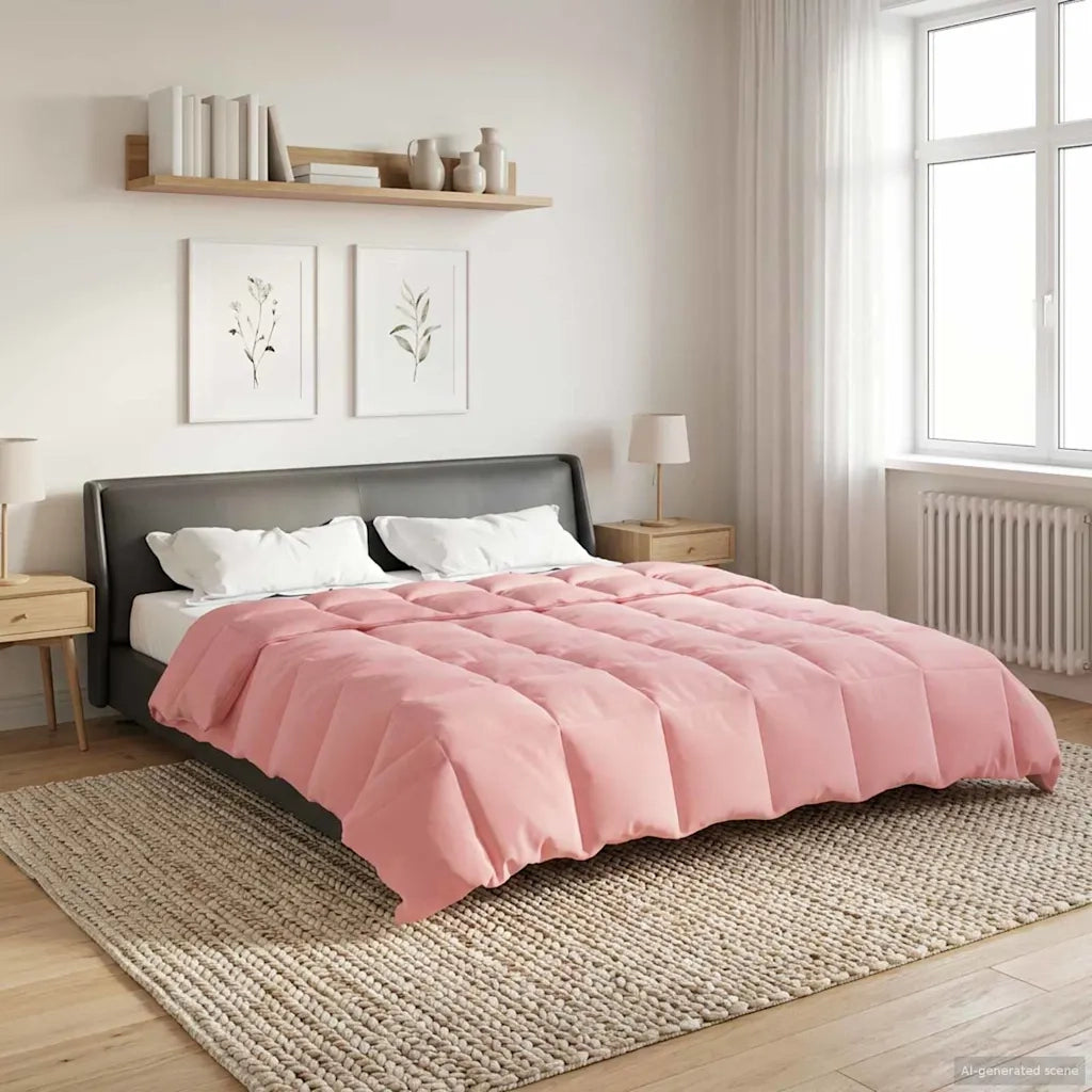 Duvet Invernale Trapuntato Rosa 200 x 200 cm Microfibra 42026112