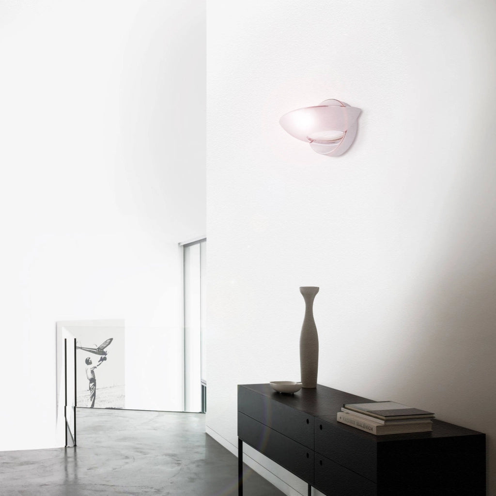 Perno, Lampada da Parete Materiale Struttura in Vetro, Argento