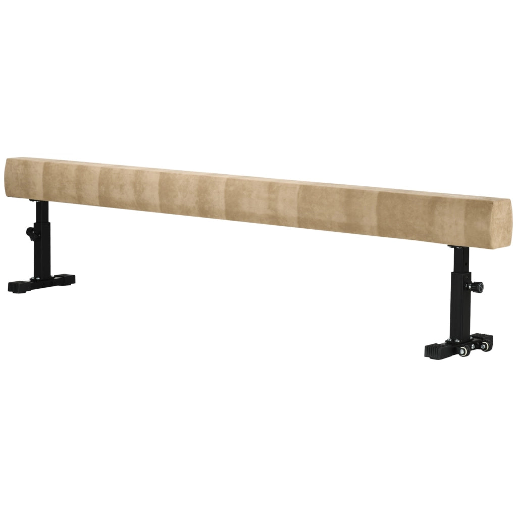 EasyComfort Trave Ginnastica Artistica con Altezza Regolabile e Piedini Antiscivolo, 226x31x59cm, Marrone