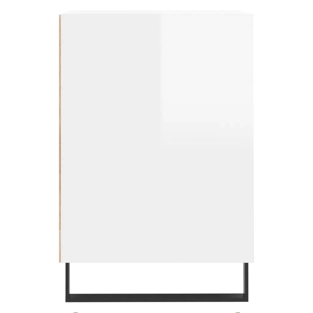 Mobile TV | Armadietto TV | Mobile Porta TV Bianco Lucido 100x35x55 cm in Legno Multistrato