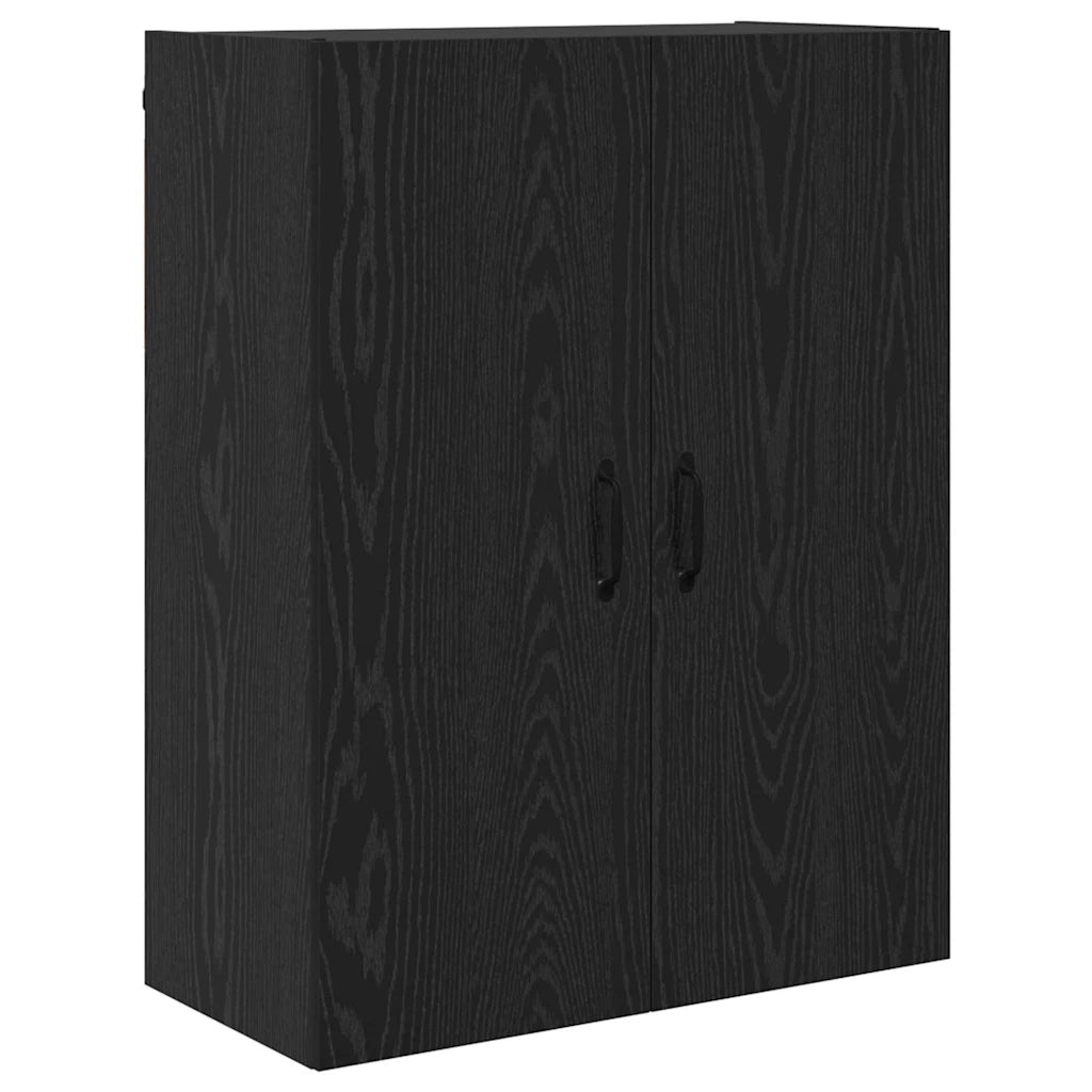 Credenza-Buffet-Armadio da cucina Rovere Nero 69,5 x 34 x 180 cm Legno multistrato 614695