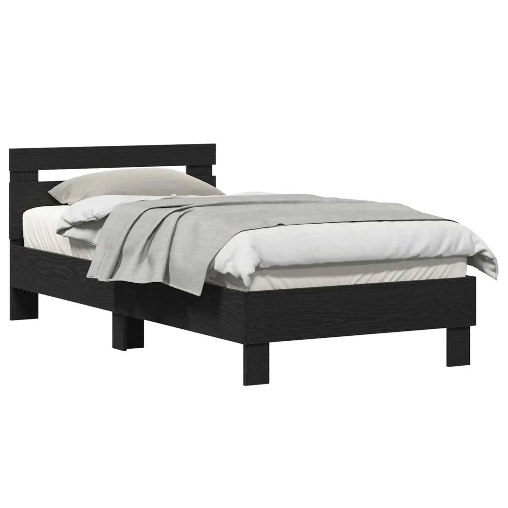 Struttura del letto Rovere Nero 193 x 95 x 88 cm 874123