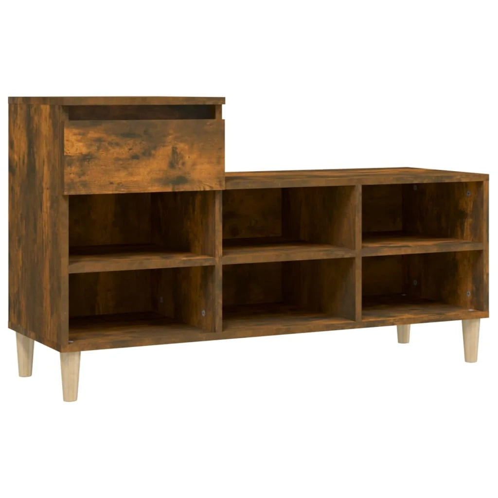 Scarpiera mobile contenitore per scarpe mobile per ingresso/corridoio/soggiorno 102 x 36 x 60 cm legno ingegnerizzato marrone 02_0021543