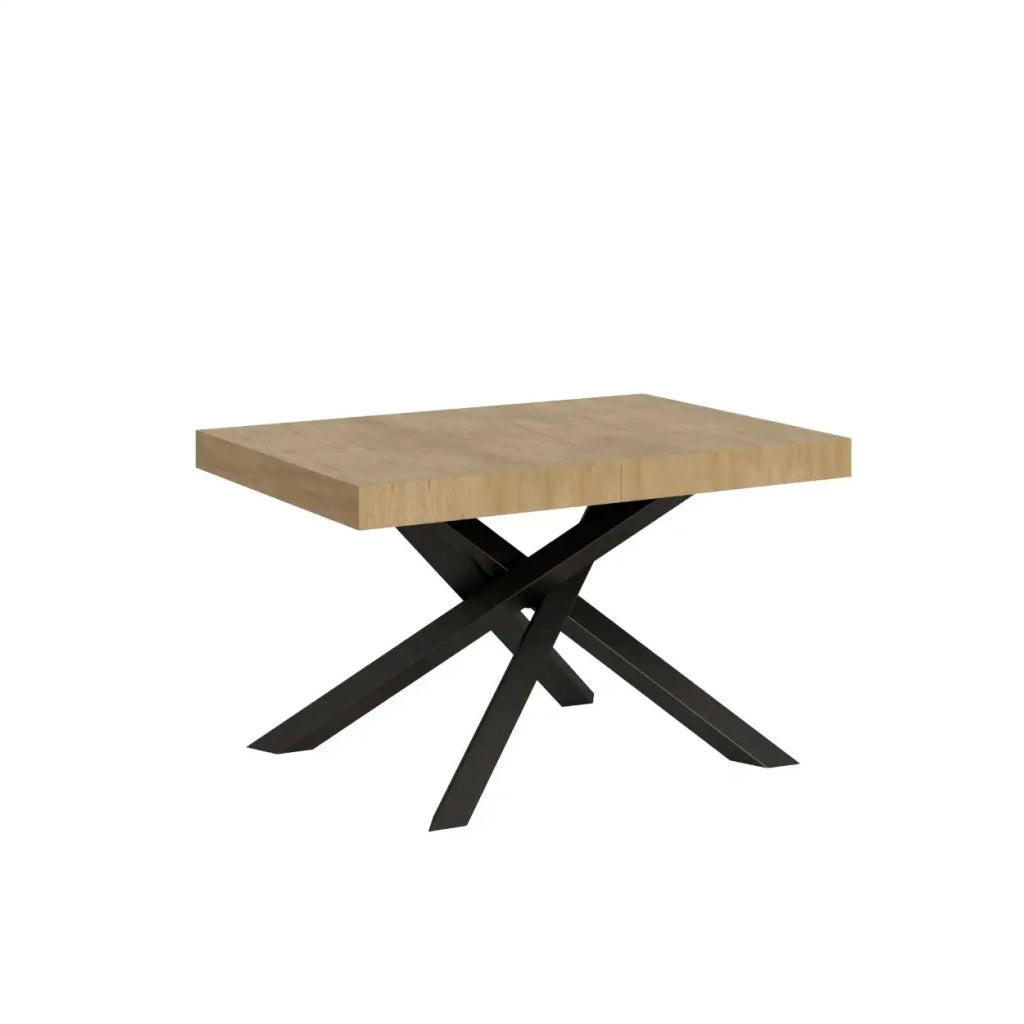 Tavolo allungabile 140/400x90 cm Volantis colore quercia natura gambe antracite