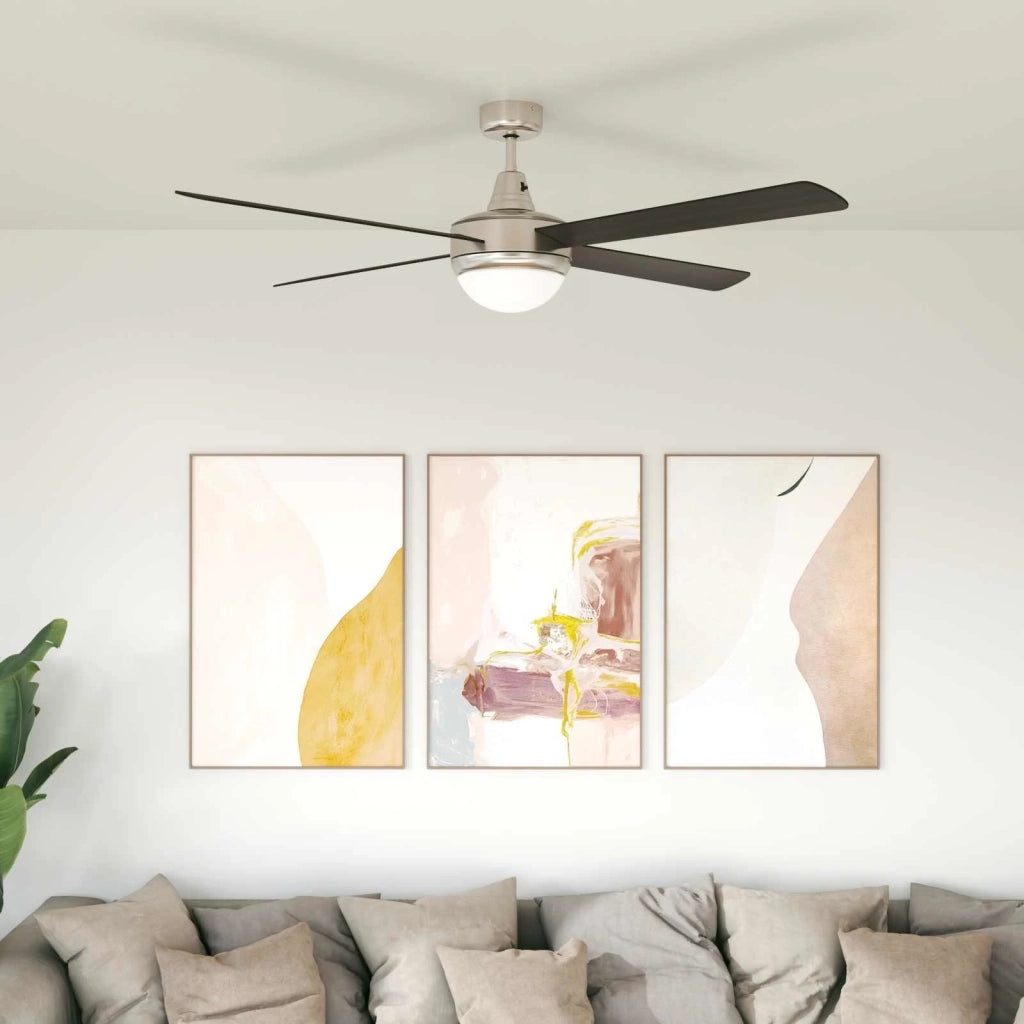 Ventilatore da soffitto con luce e telecomando Ø 130 cm 42035648