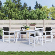 Set di Cuscini per Sedia Bassa 4 pcs Melange Nero 4002401