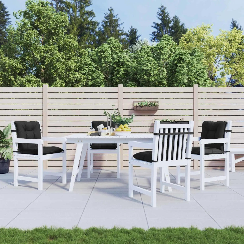 Set di Cuscini per Sedia Bassa 4 pcs Melange Nero 4002401