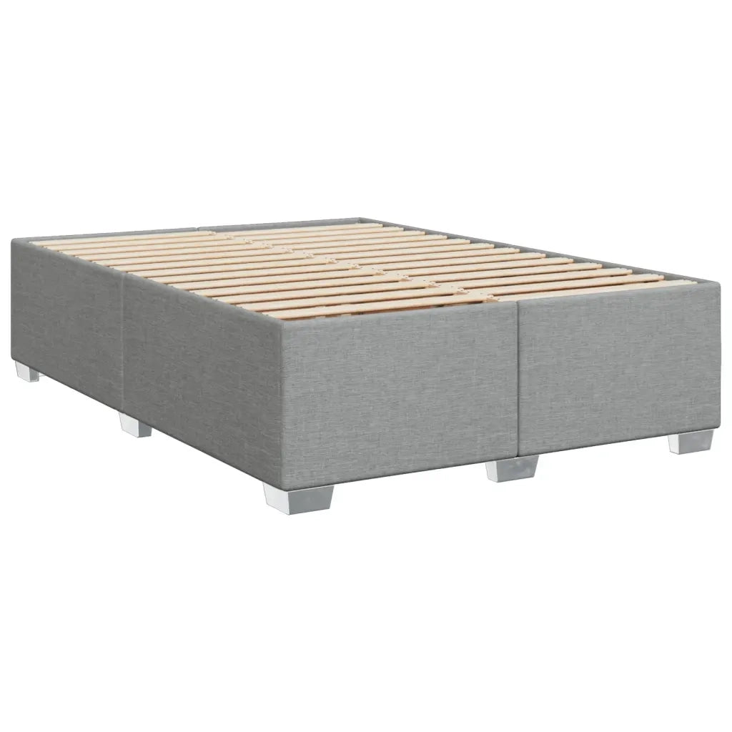 Giroletto a Molle con Materasso Grigio Chiaro 140x190cm Tessuto 3292783