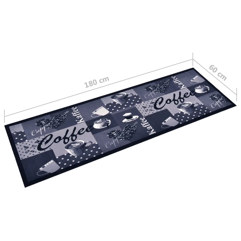 Zerbino | Tappetino da Cucina Lavabile Caff¨¨ Blu 60x180 cm