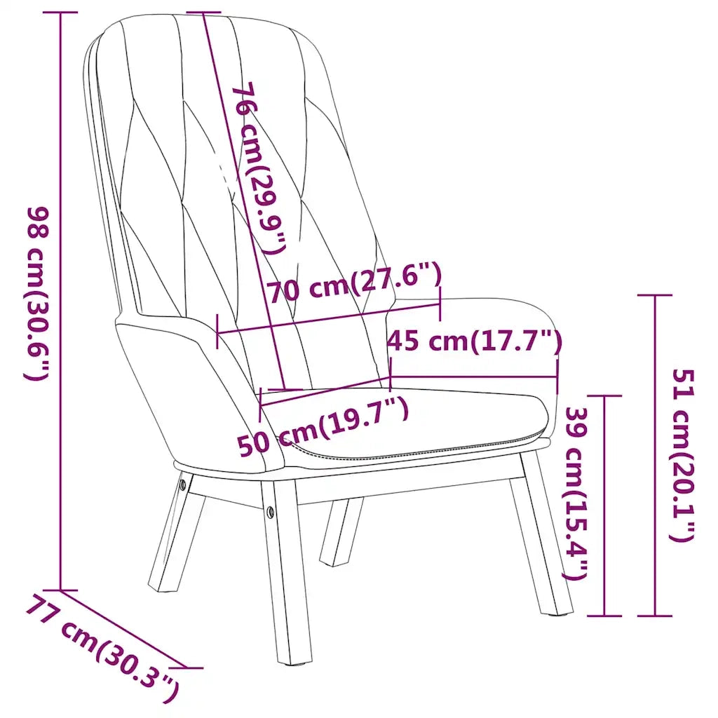 Sedia Relax Rosa in Velluto 341222