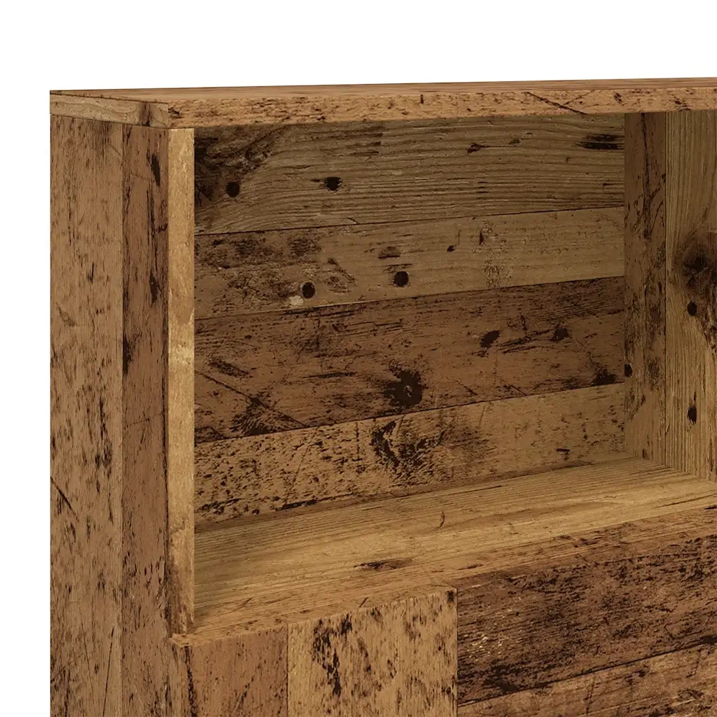 Testiera | Testata con Scomparti Legno Antico 140x19x103,5 cm