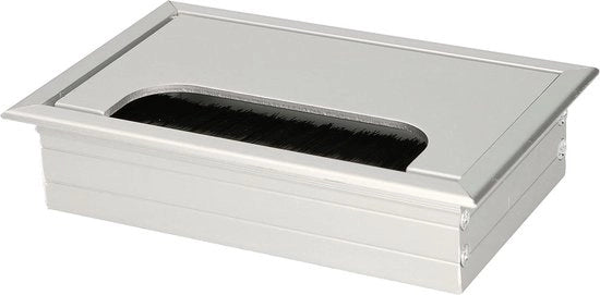 Cavo di alimentazione in alluminio 120 x 80 mm per mobili - argento - anodizzato a 45° - contenitore di cavo con contenuto in HTML contenitore di cavo