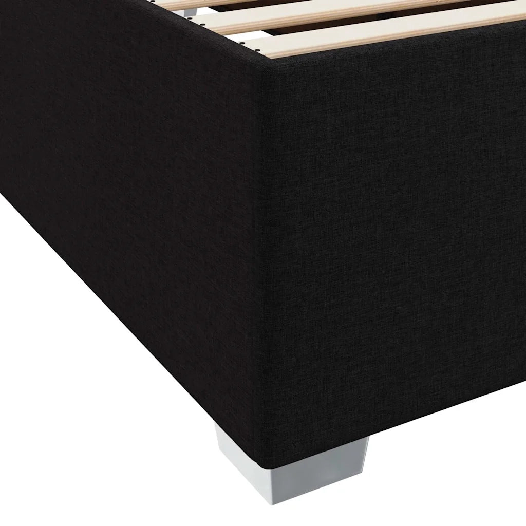 Struttura del letto con materasso-Giroletto con materasso Nero 90 x 190 cm Tessuto 729286